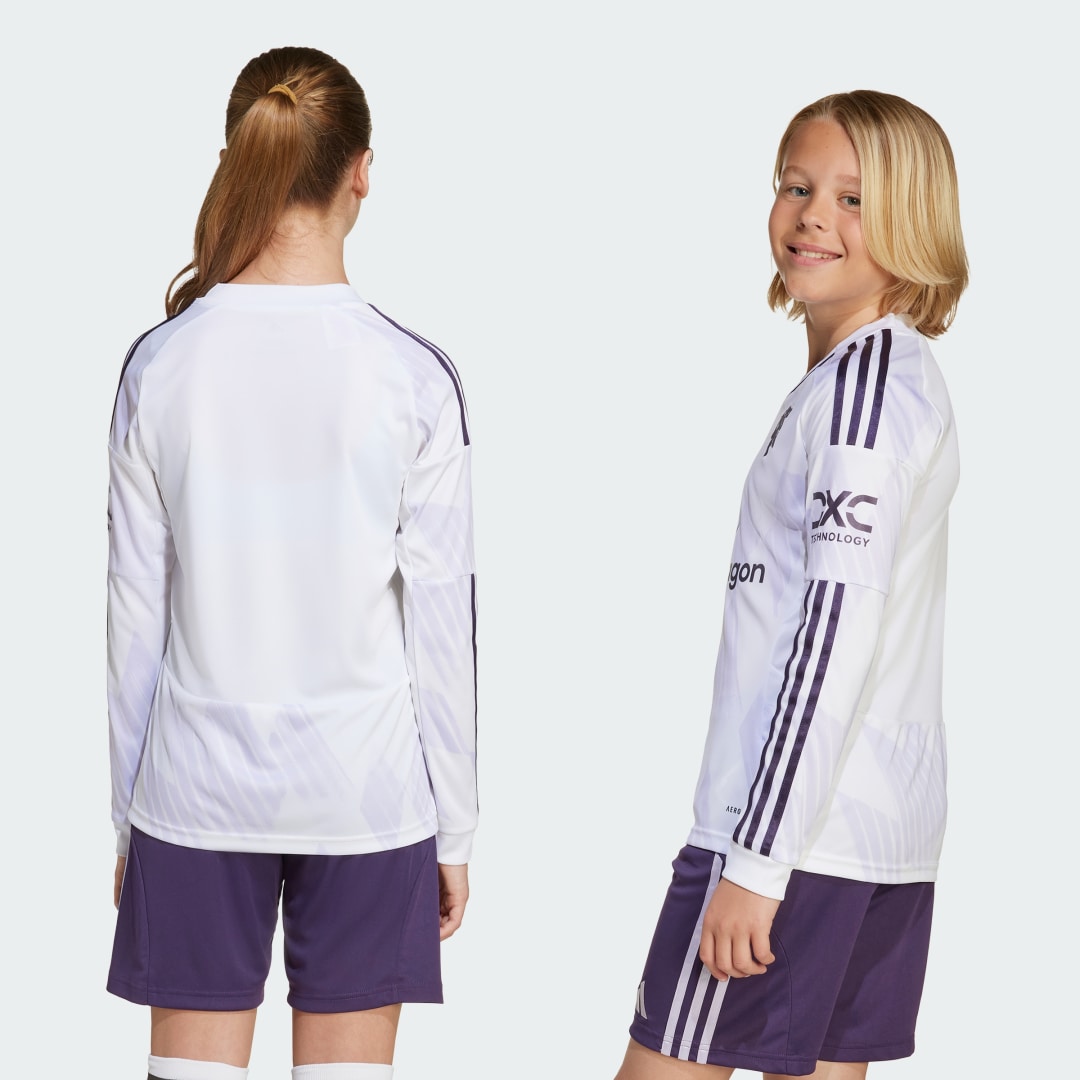 Thumbnail - Manchester United 25/26 Long Sleeve Kids Auswärtstrikot