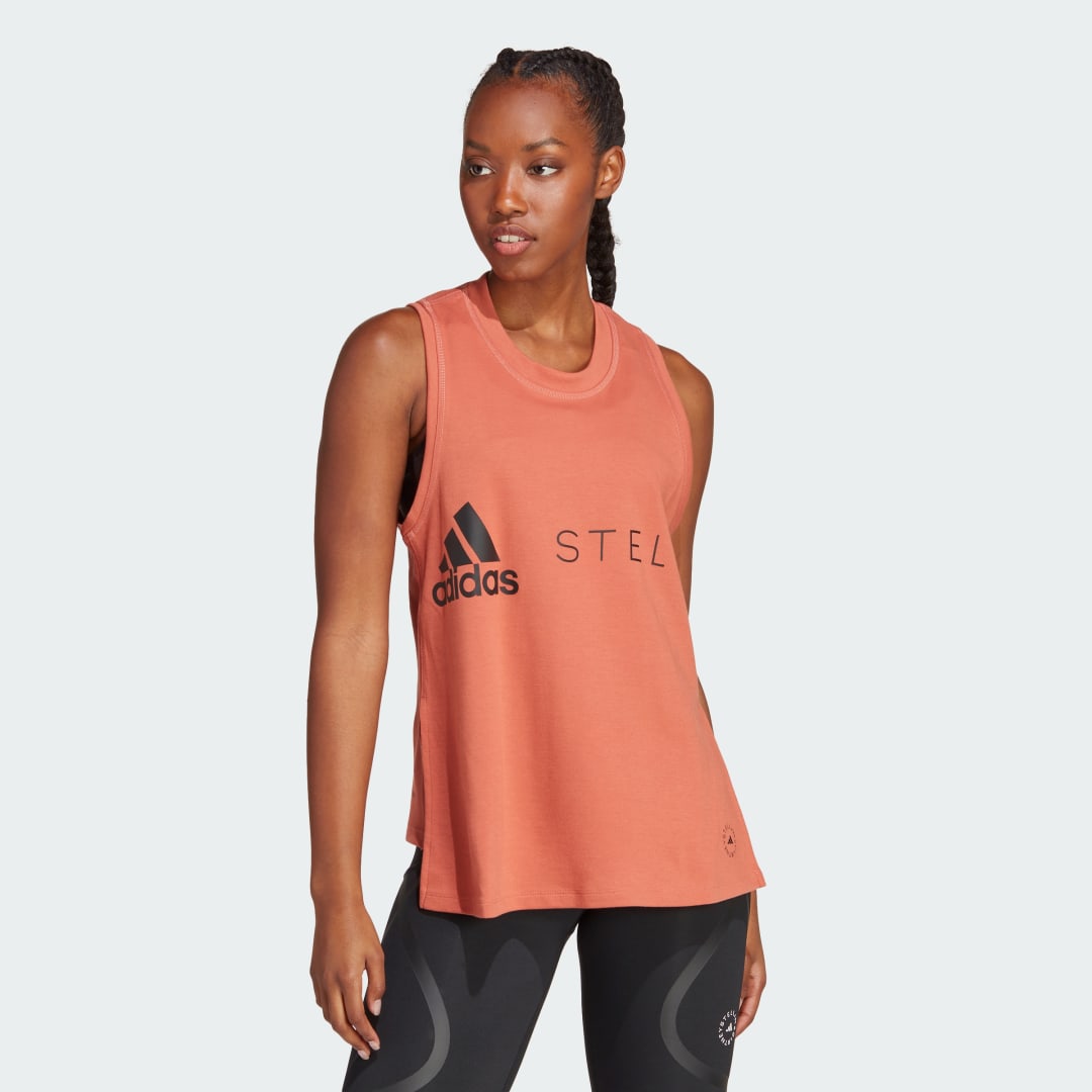 adidas by Stella McCartney Sportswear Logo Tank Top Magic Earth