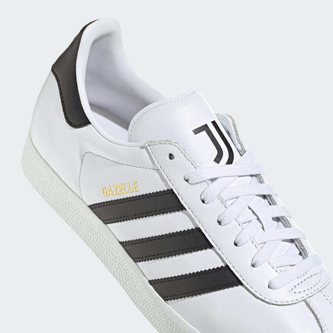 

adidas Tenis Gazelle Juventus Unisex, Blanco/negro/oro gris