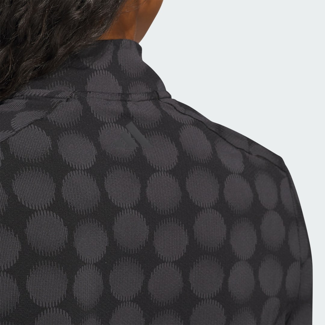 Adidas Ultimate365 Printed Mock Poloshirt met Korte Rits