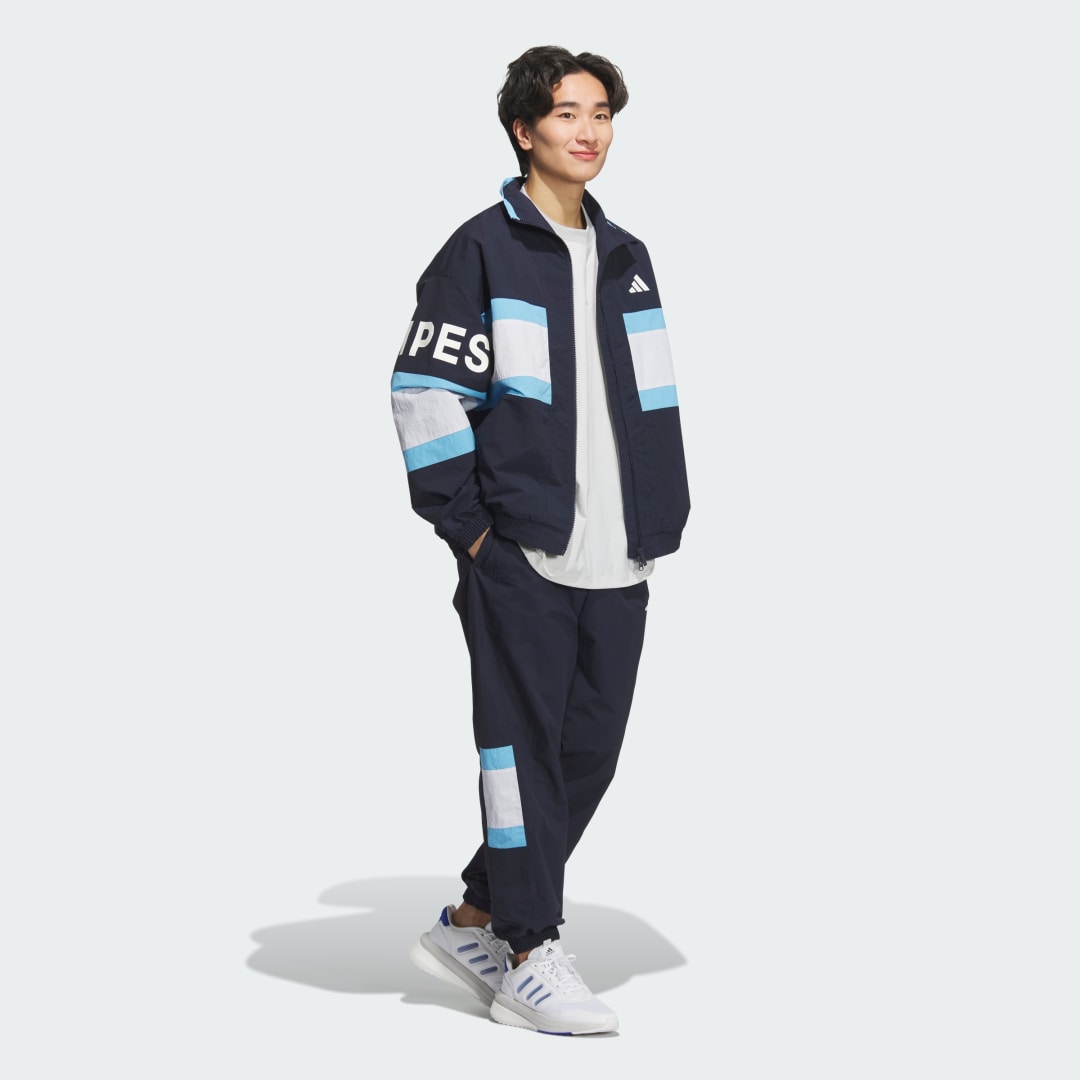 Thumbnail - Wording Pack Loose Fit Mesh-Lined Woven Elastic Hem Joggers