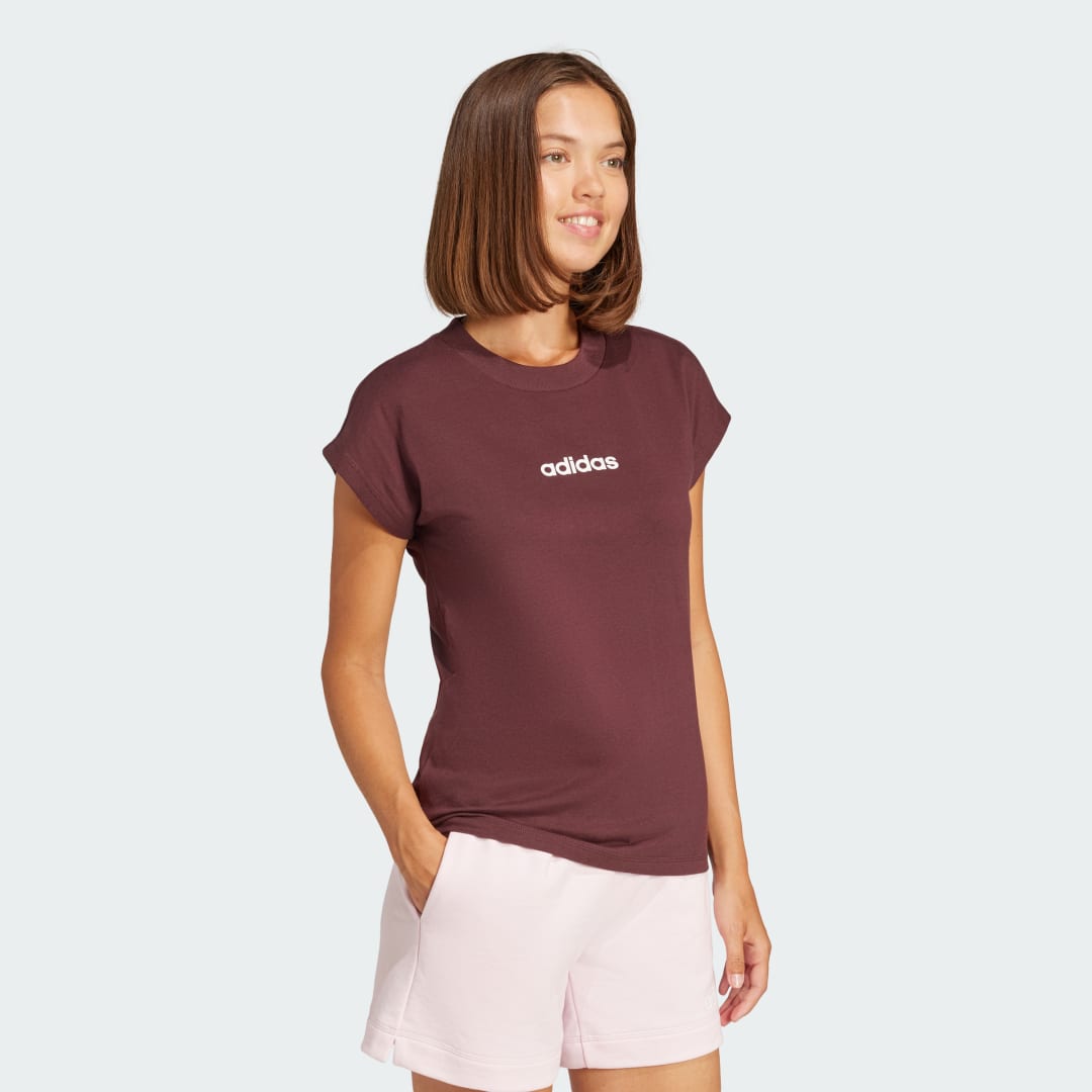 Adidas Essentials Linear Katoenen T-shirt