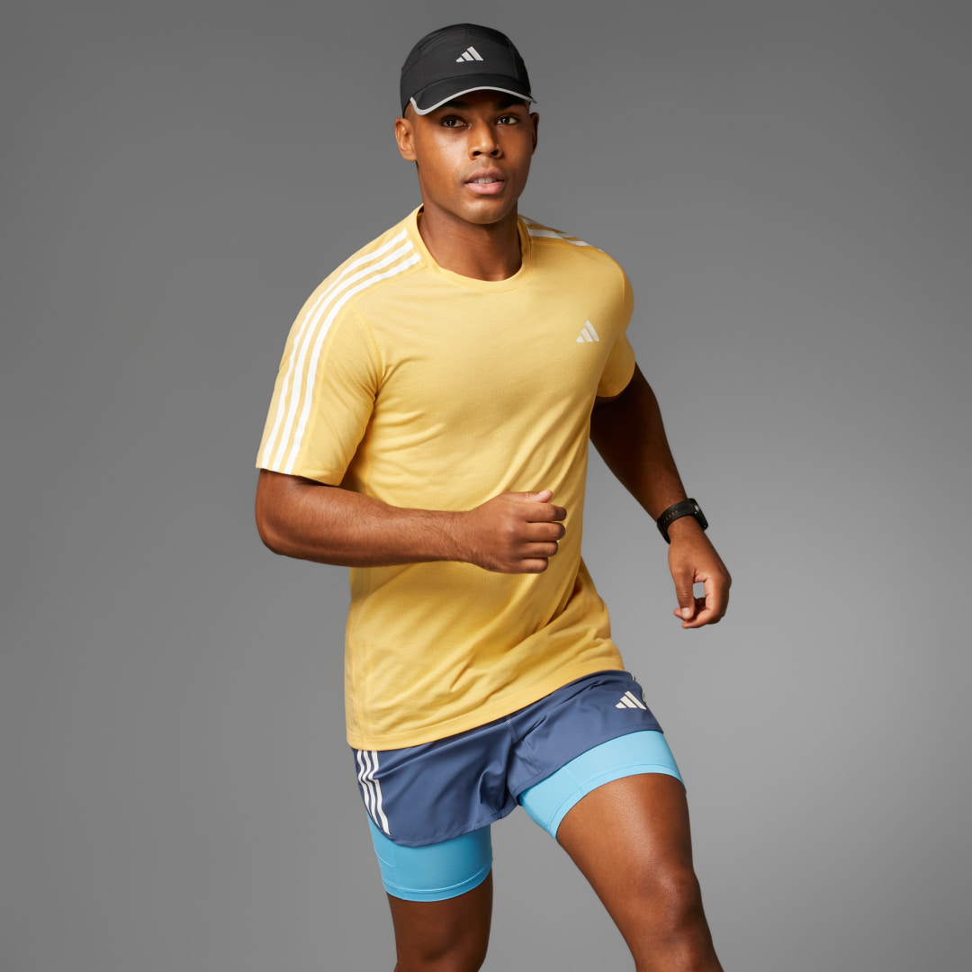 Adidas Performance Own the Run 3-Stripes T-shirt