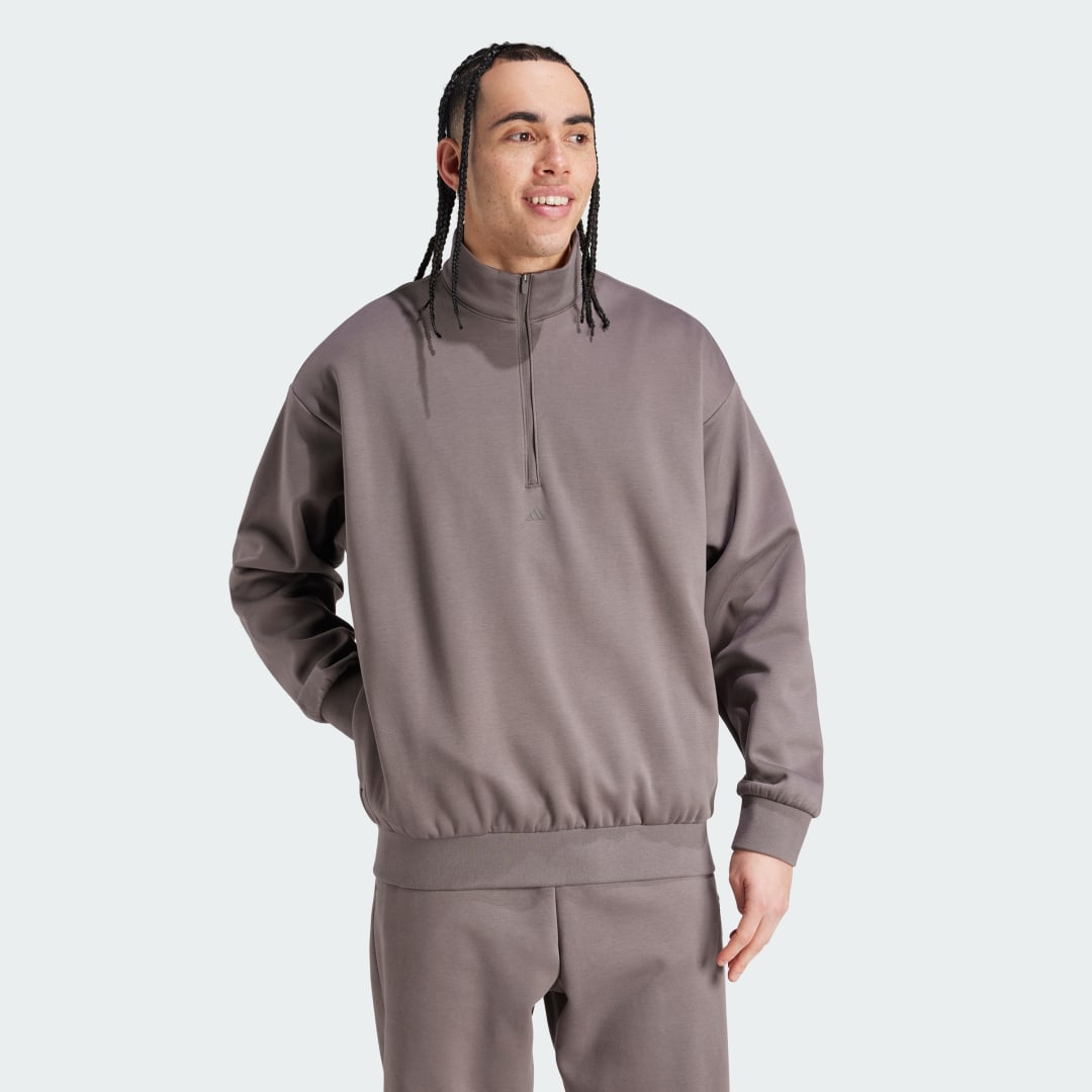 Thumbnail - adidas Basketball Half-Zip Sweatshirt