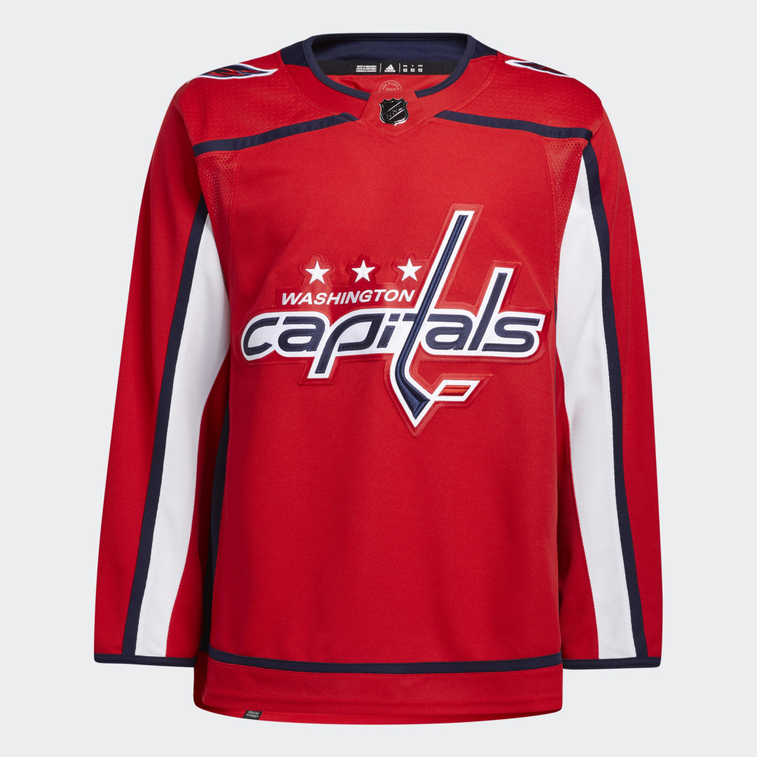 Image of adidas Capitals Home Authentic Jersey Red 52 (L) - Men Hockey Jerseys