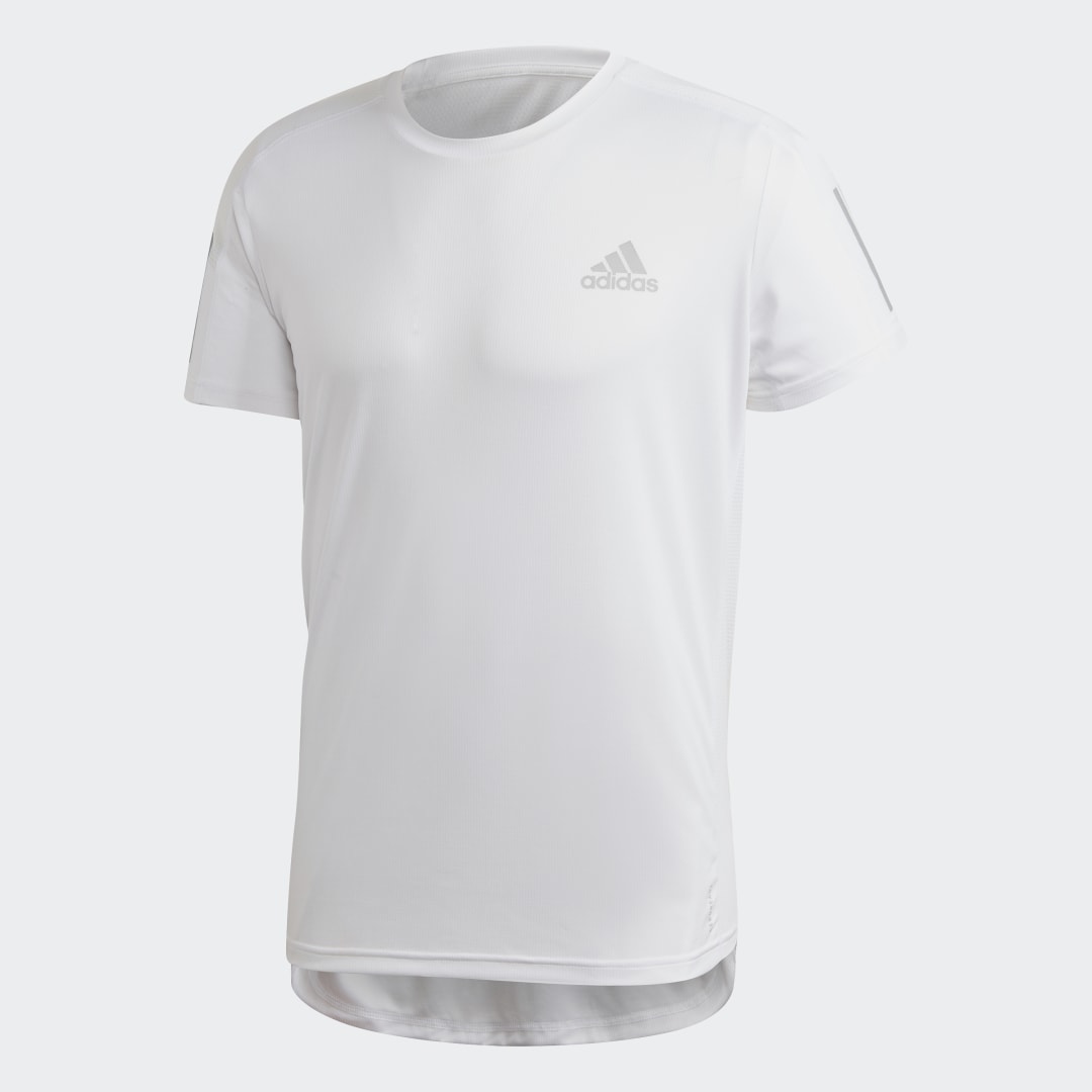 

adidas Playera Own the Run Hombre, Blanco/reflective plata