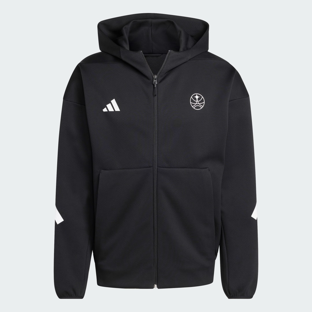 PARIS BASKETBALL TRAVEL Z.N.E. VESTE DE SURVÊTEMENT À CAPUCHE POUR HOMME AVEC ZIP SUR TOUTE LA LONGUEUR - vue 4