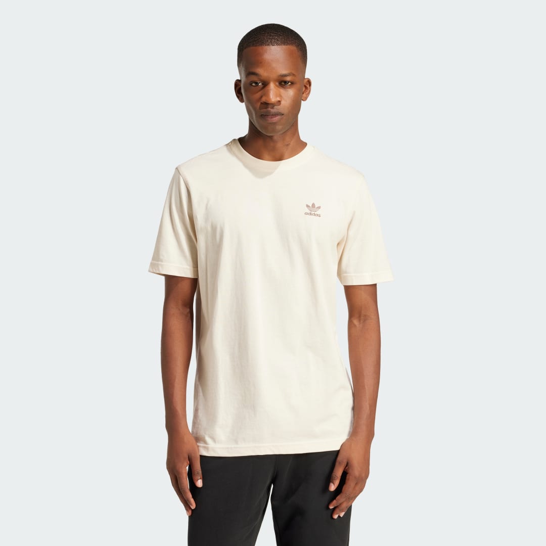 Adidas Originals Trefoil Essentials T-Shirt T-Shirts & Polo's in beige formaten: XL