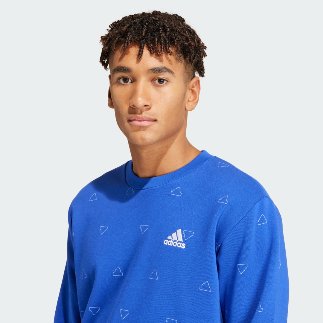 Adidas Seasonal Essentials Monogram Graphic Sweatshirt