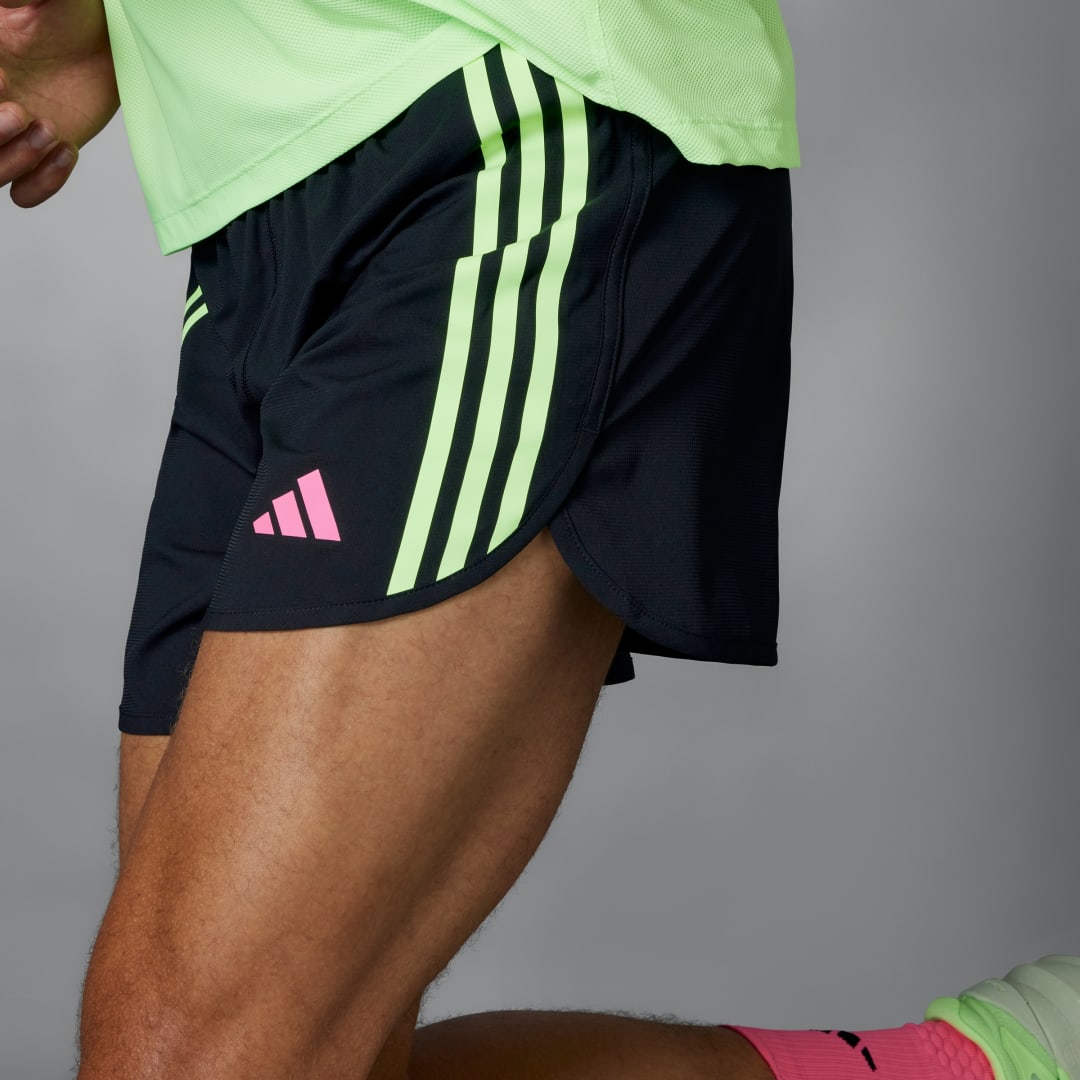 

adidas Shorts Own the Run 3 Rayas Hombre, Negro