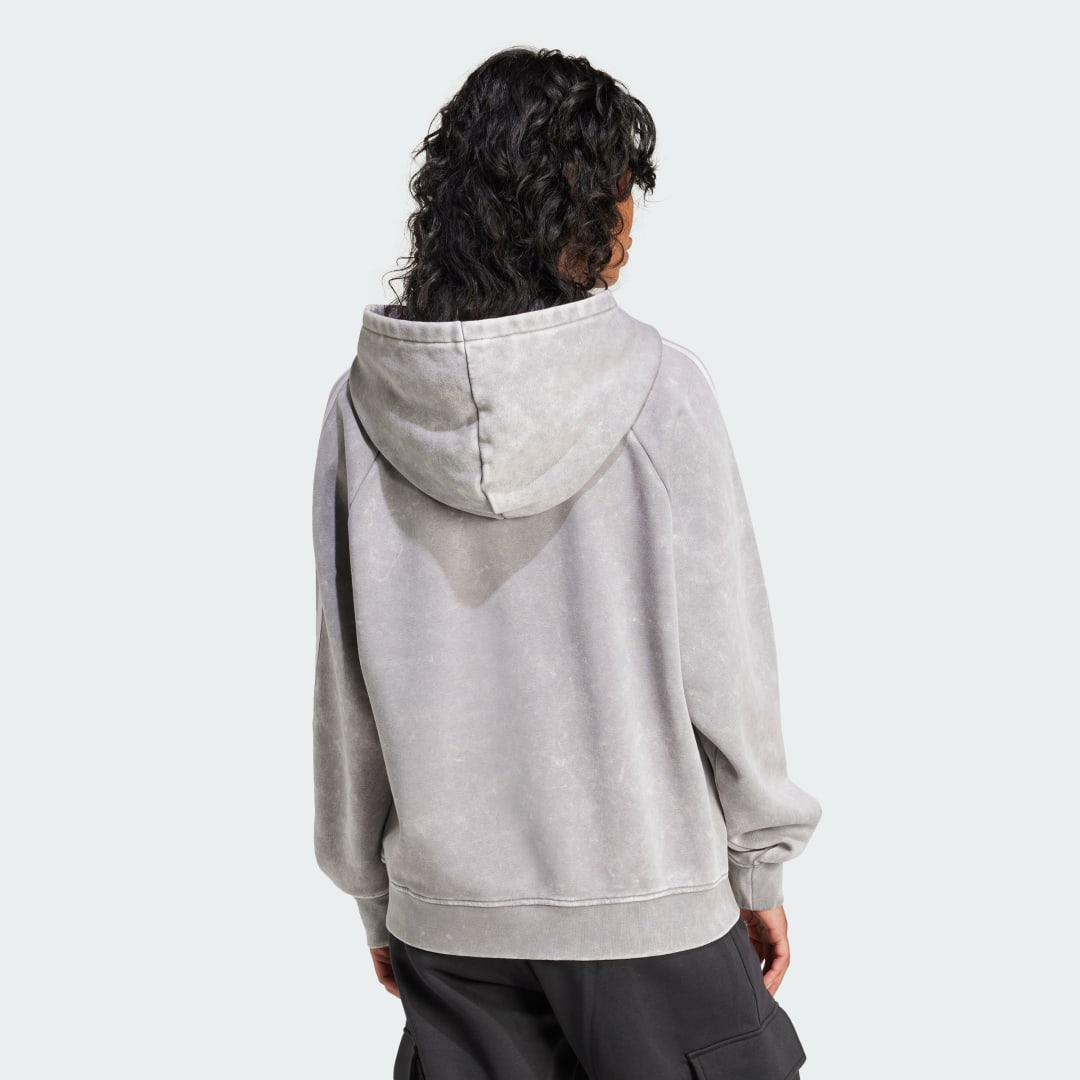 Thumbnail - Washed-Out Boyfriend-Fit Hoodie