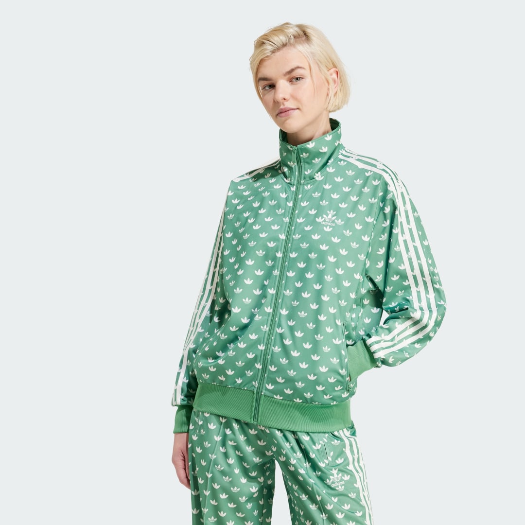 

adidas Chaqueta Monogram Firebird Mujer, Verde
