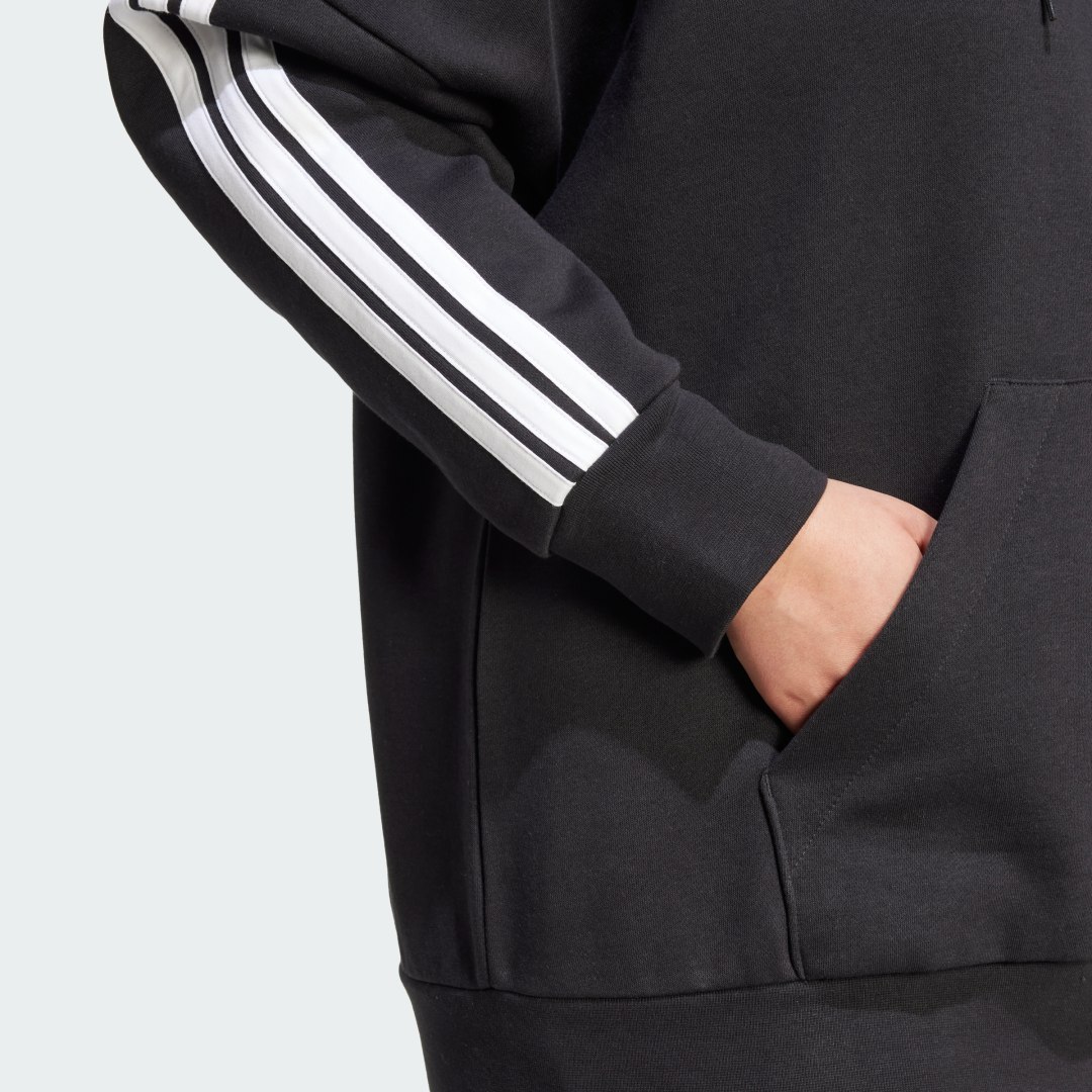 Adidas Essentials 3-Stripes Full-Zip Fleece Hoodie (Grote Maat)