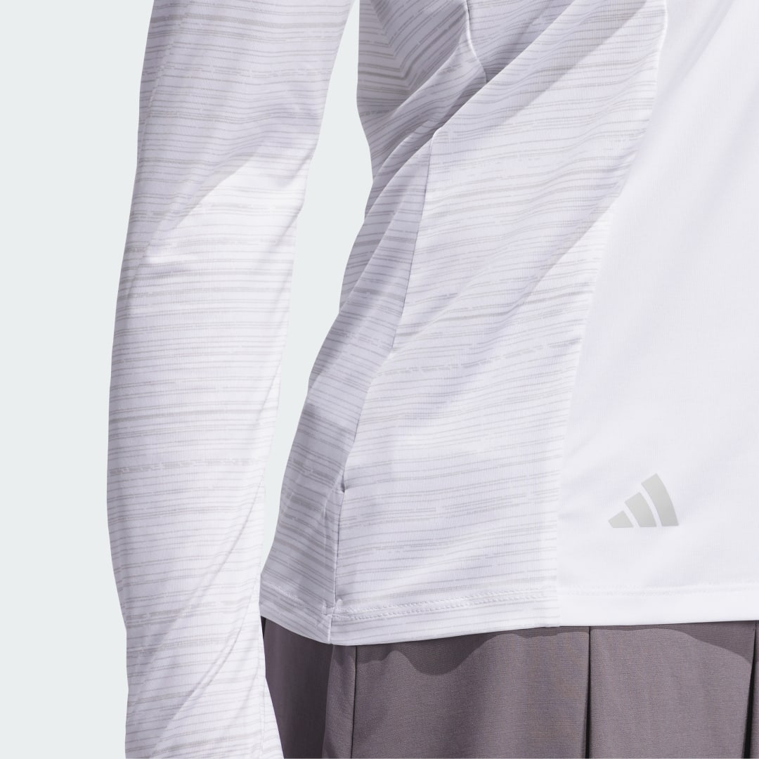 

adidas Playera Ultimate365 Cierre Corto Mujer, Blanco