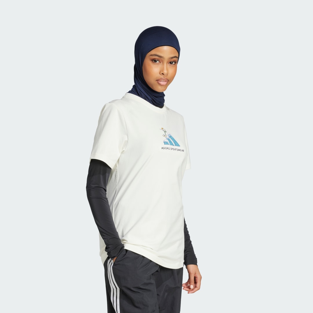 Adidas Codes Doodle Surf Graphic T-Shirt