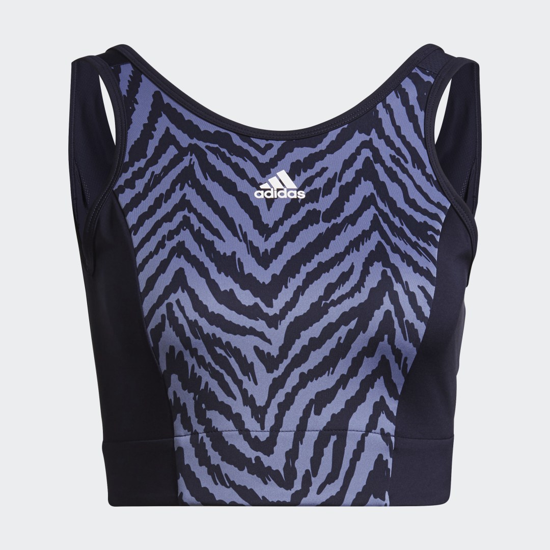 фото Спортивный бра aeroready designed to move zebra-print adidas performance