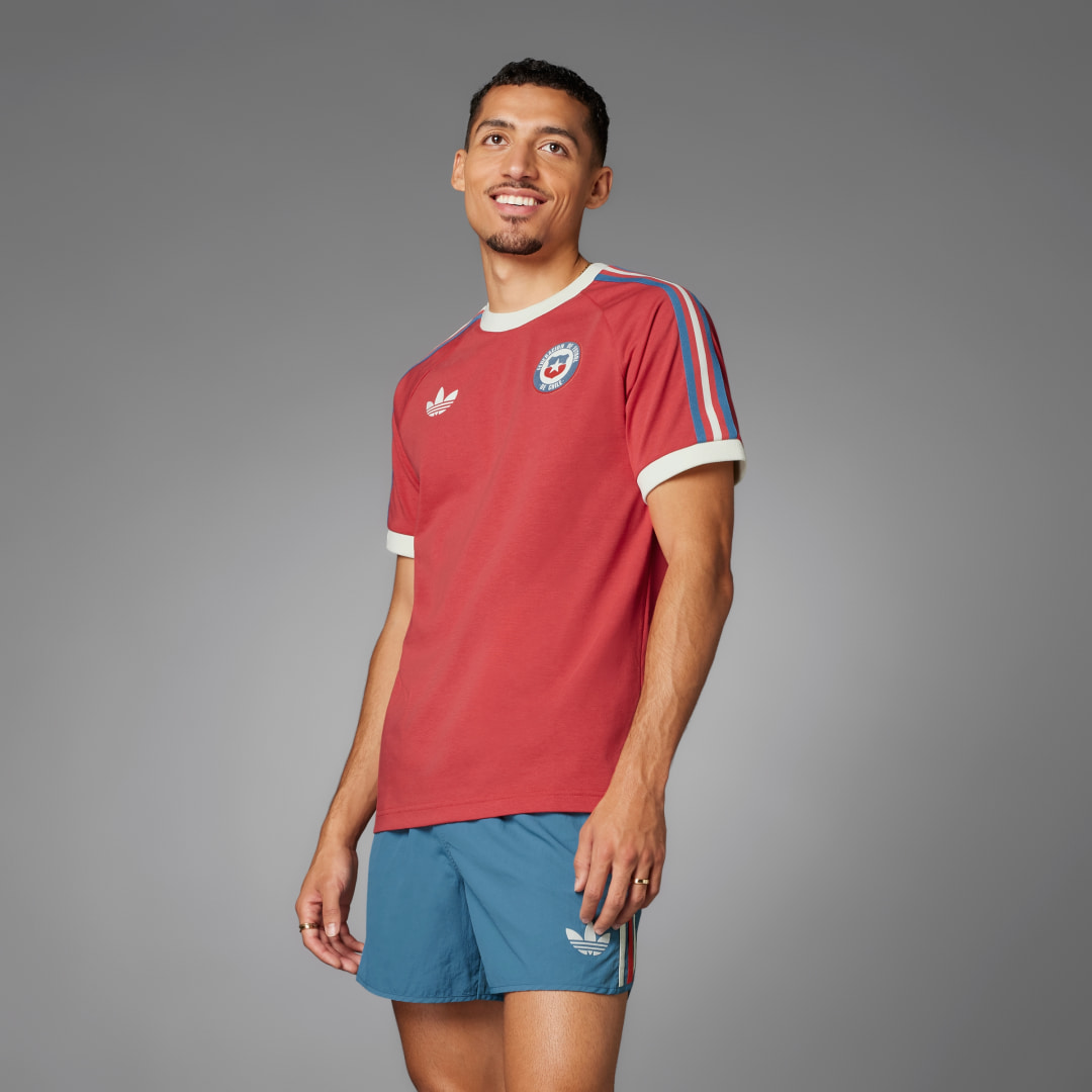 

adidas Polera Adicolor 3 Tiras Chile Polera Adicolor 3 Tiras Chile Hombre  - Hombre Fútbol, Glory rojo