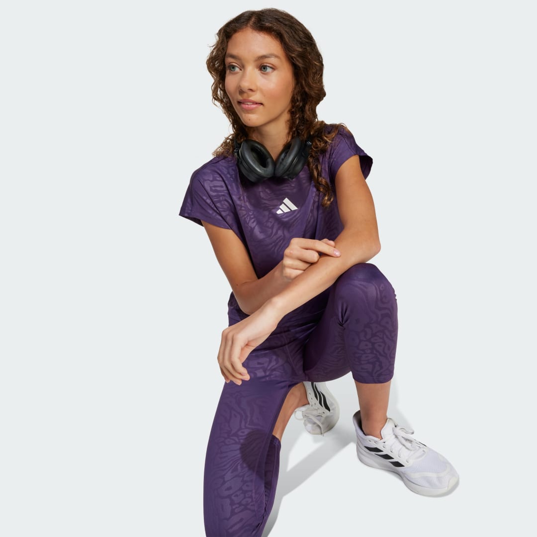 Adidas All Sports Animal Print Crop T-shirt