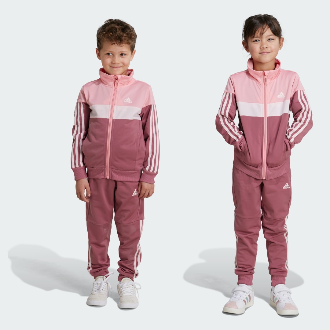Adidas Tiberio 3-Stripes Colorblock Shiny Trainingspak Kids
