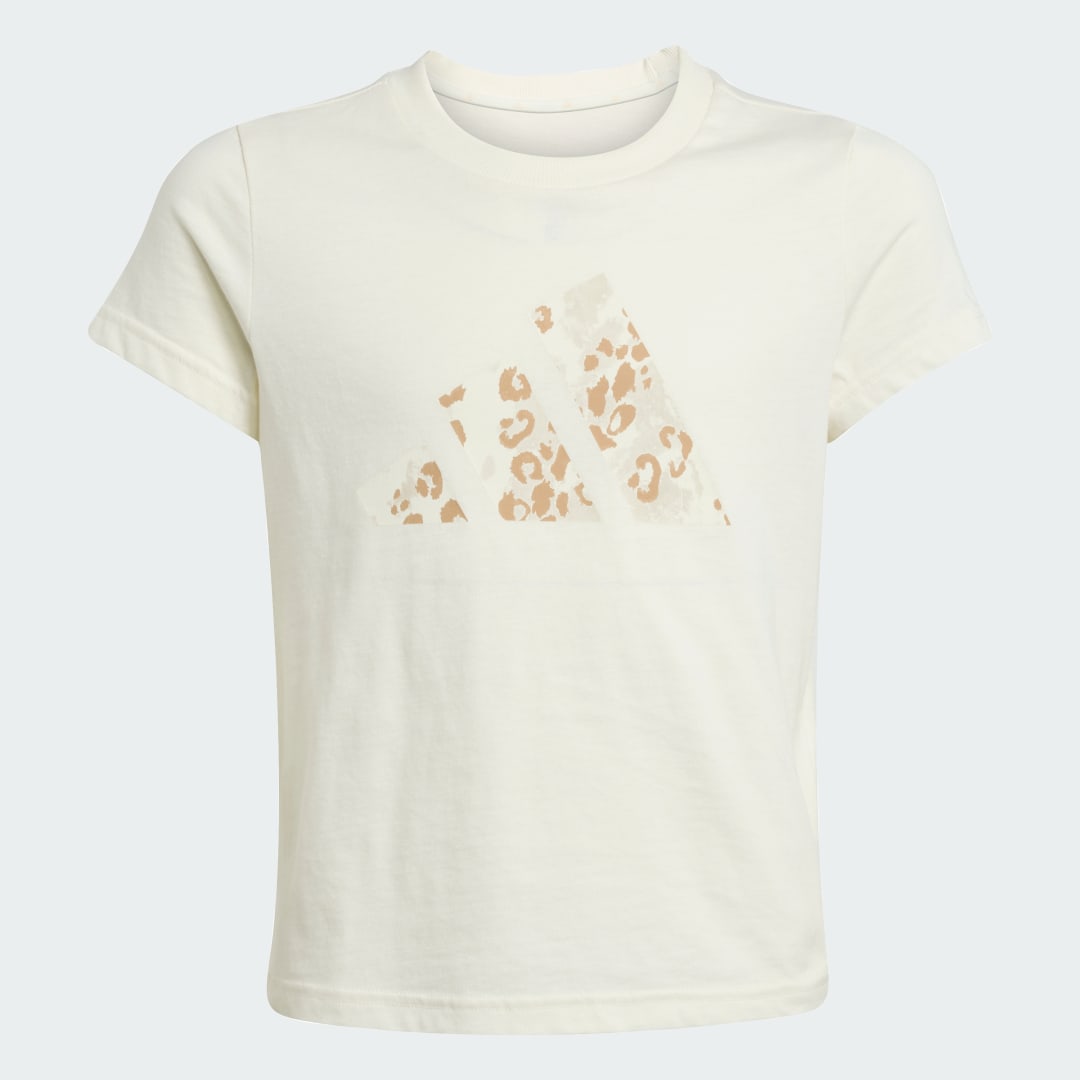 T-shirt en jersey simple avec grand logo animal pour fille adidas