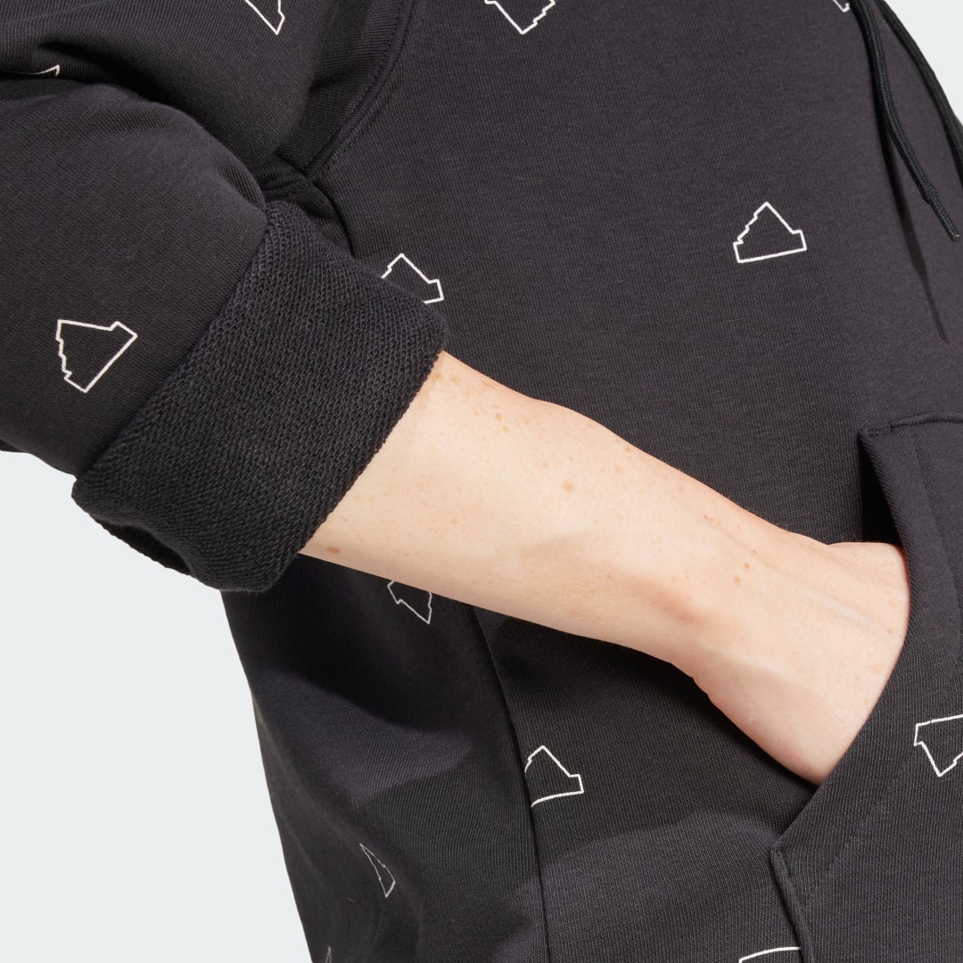Adidas Essentials Monogram Regular French Terry Graphic Hoodie