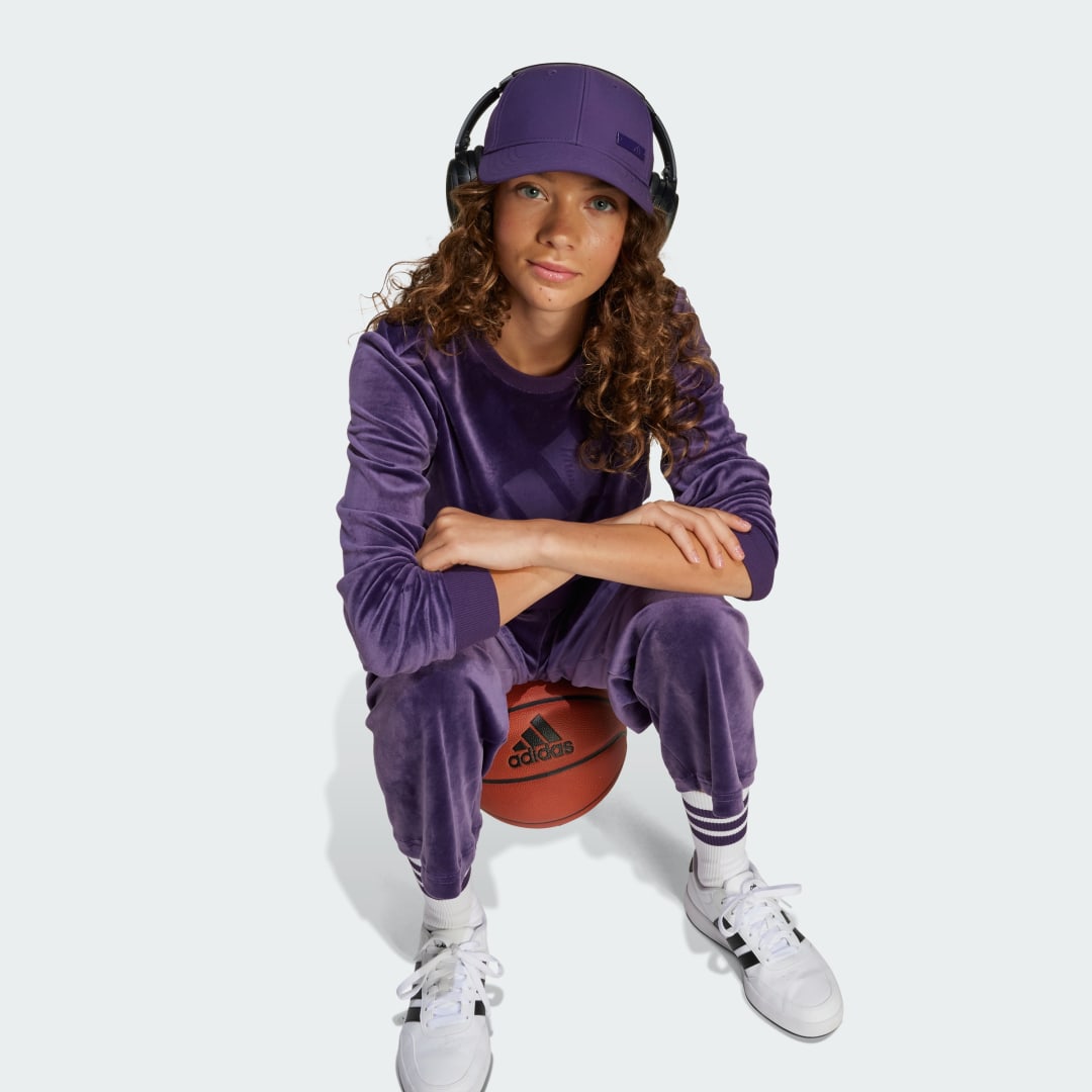 Adidas Girl Holiday Glam Cropped Sweatshirt