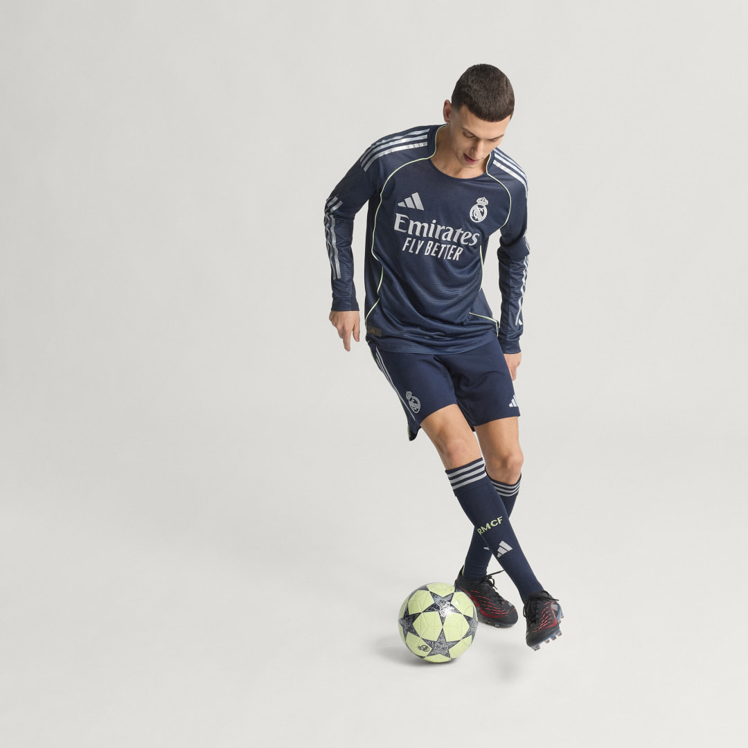 Adidas Real Madrid 25 26 Authentiek Uitshirt met Lange Mouwen