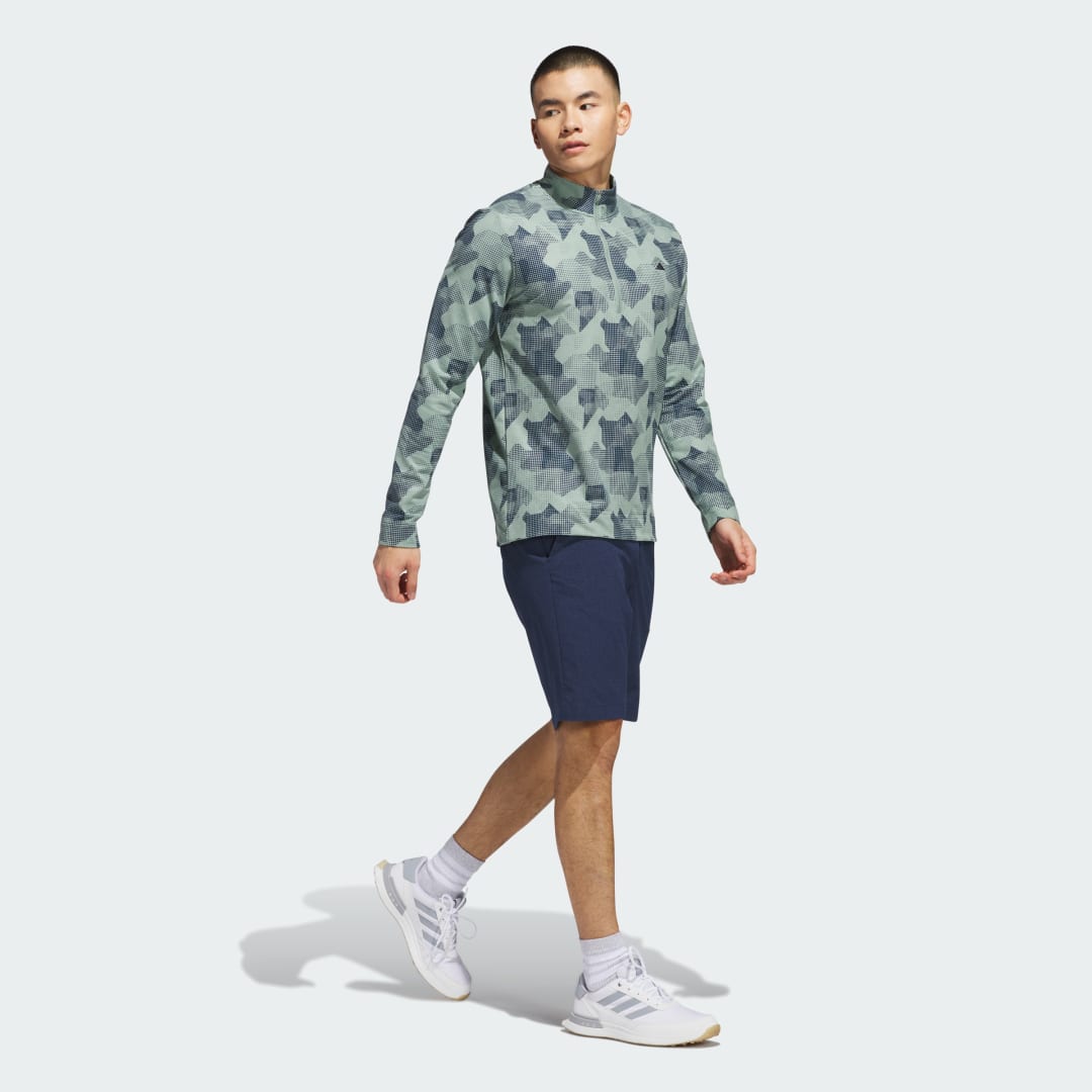 Adidas Go-To Printed Pullover met Korte Rits