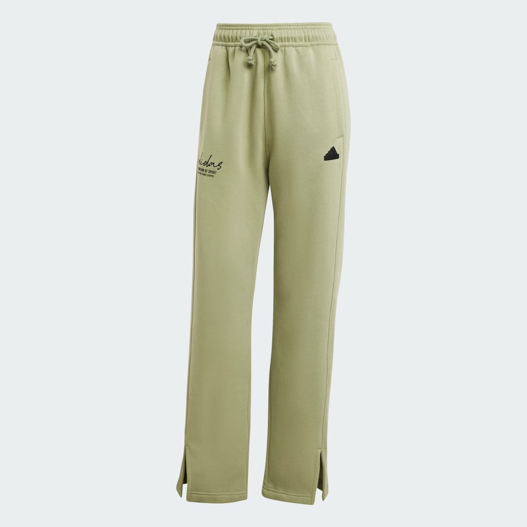 Adidas Signature Graphic Embroidery Fleece Straight Leg Broek