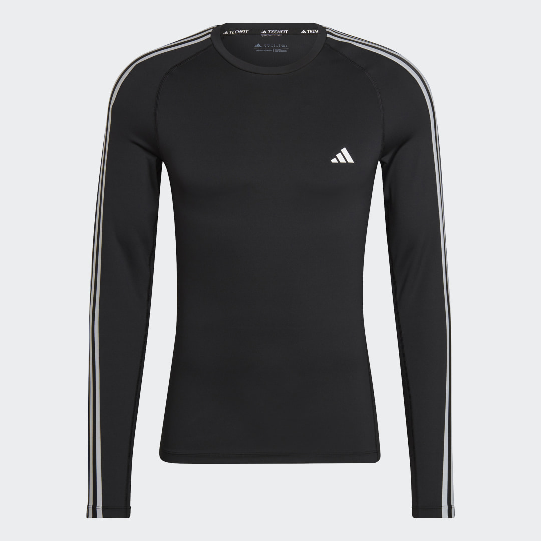 adidas Techfit 3-Stripes Training Long Sleeve Tee