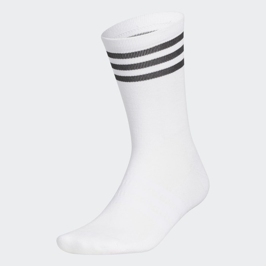 Image of adidas Basic Crew Socks Golf White 7-8.5 - Golf Socks