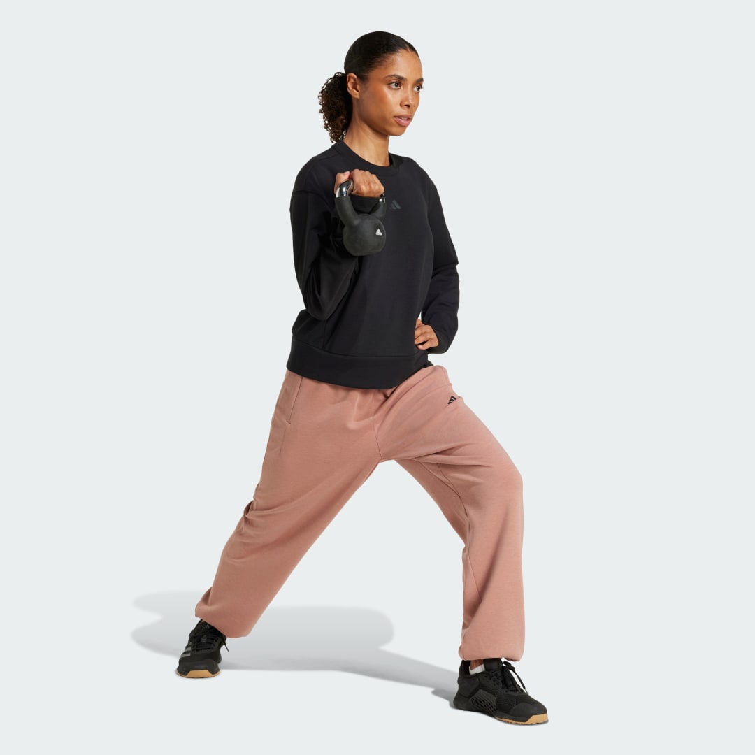 Thumbnail - Für das Training entworfenes Warm-Up Sweatshirt mit Rundhalsausschnitt