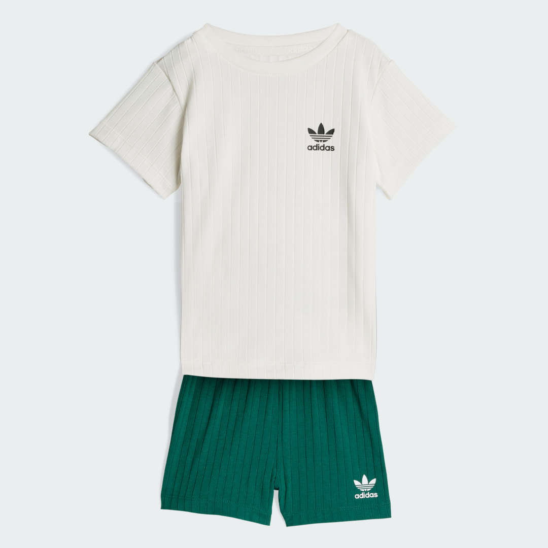 ENSEMBLE T SHIRT ET SHORT BORD CÔTES COUPE STANDARD