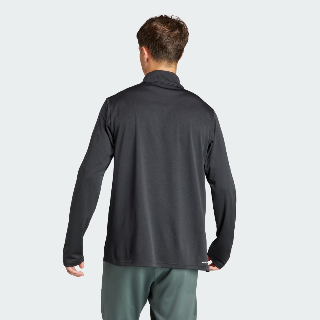 Adidas Train Essentials Training Longsleeve met Korte Rits