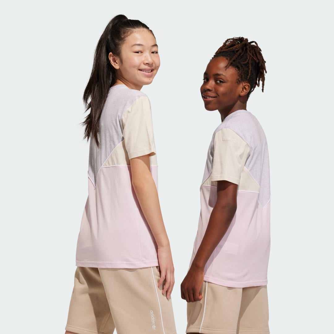

adidas Playera Adicolor Niño, Clear rosa