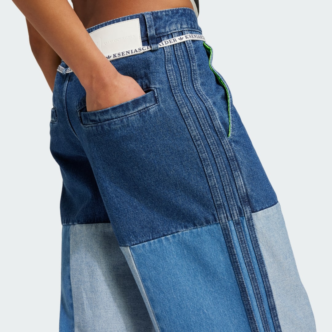 Adidas Kseniaschnaider Patchwork Straight Leg Jeans