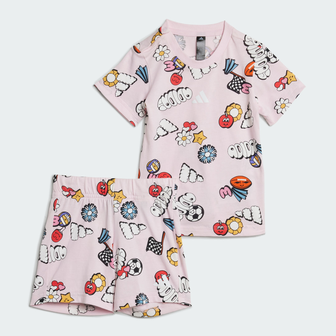 Adidas Seasonal Essentials Fun Allover Print Setje Kids