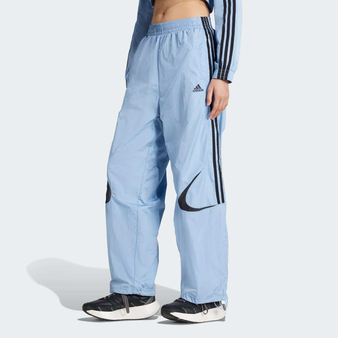 Adidas Originals Teamgeist Adicolor Oversized Track Pants women Trainingsbroeken blauw Maat XS Kleding