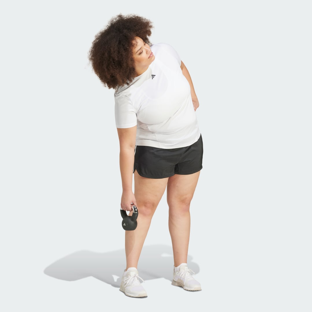 Thumbnail - Pacer Training 3-Streifen Woven High-Rise Shorts – Große Größen