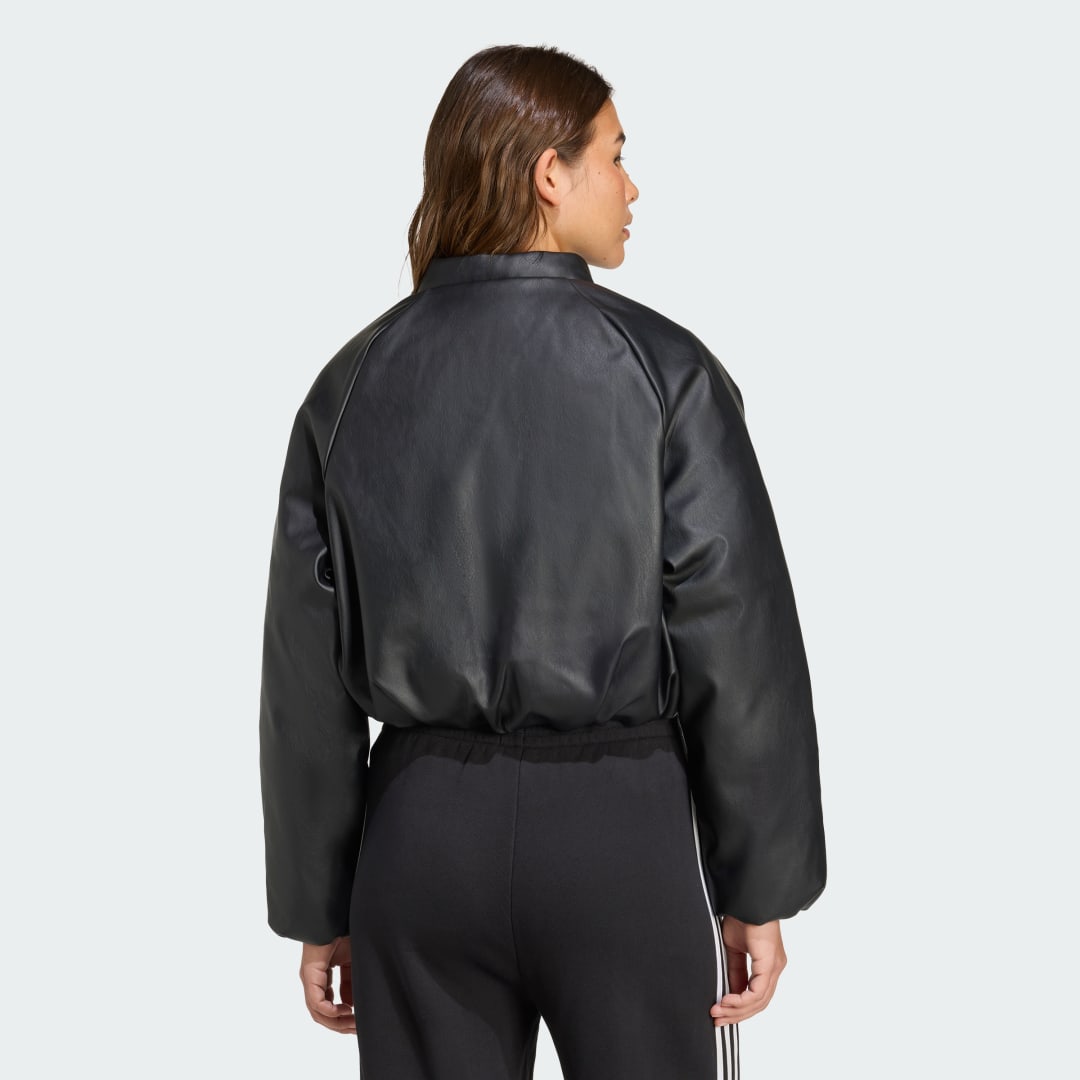 Blouson aviateur en similicuir et duvet synthétique - vue 2
