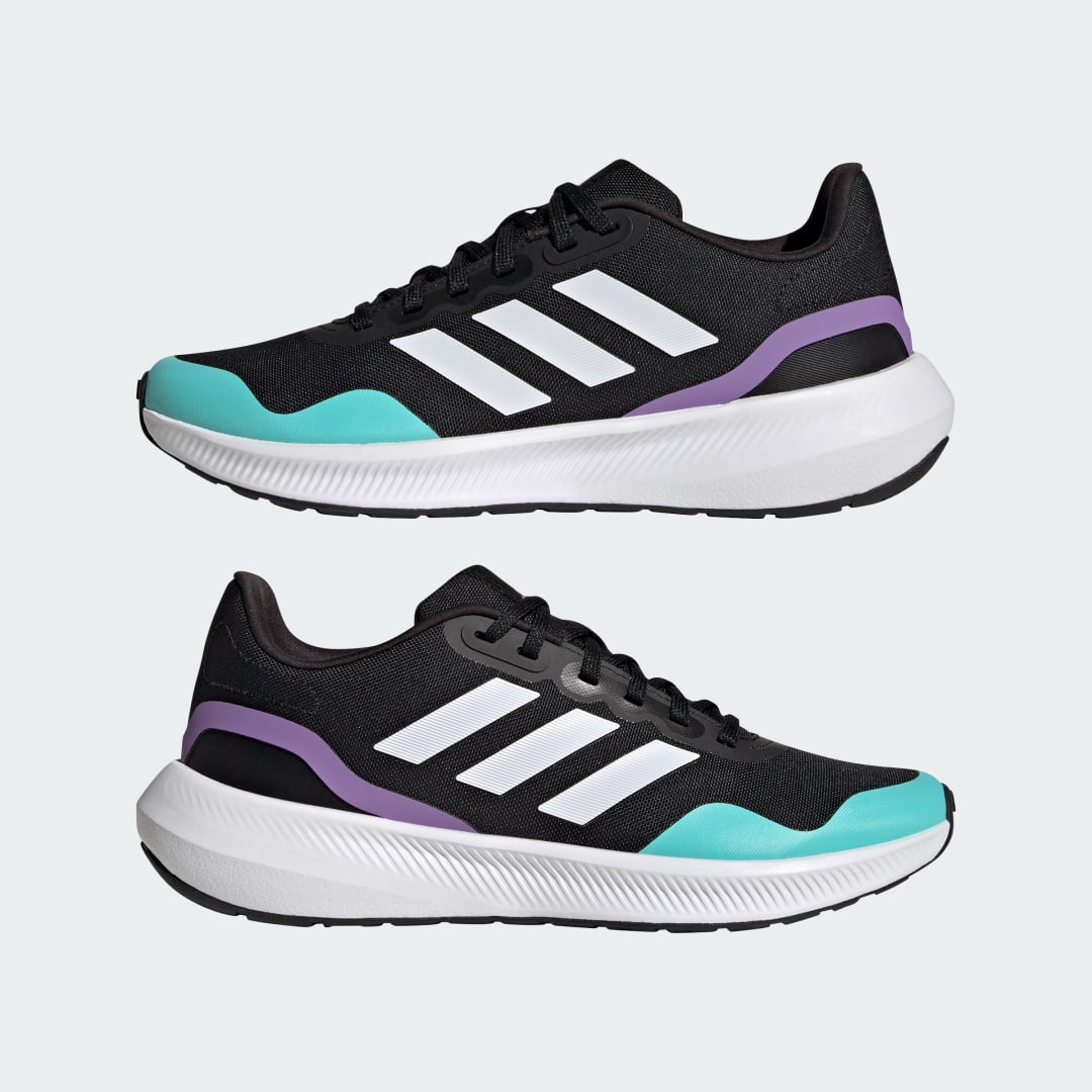

adidas Tenis Runfalcon 3 TR Unisex, Negro/blanco/violeta fusion