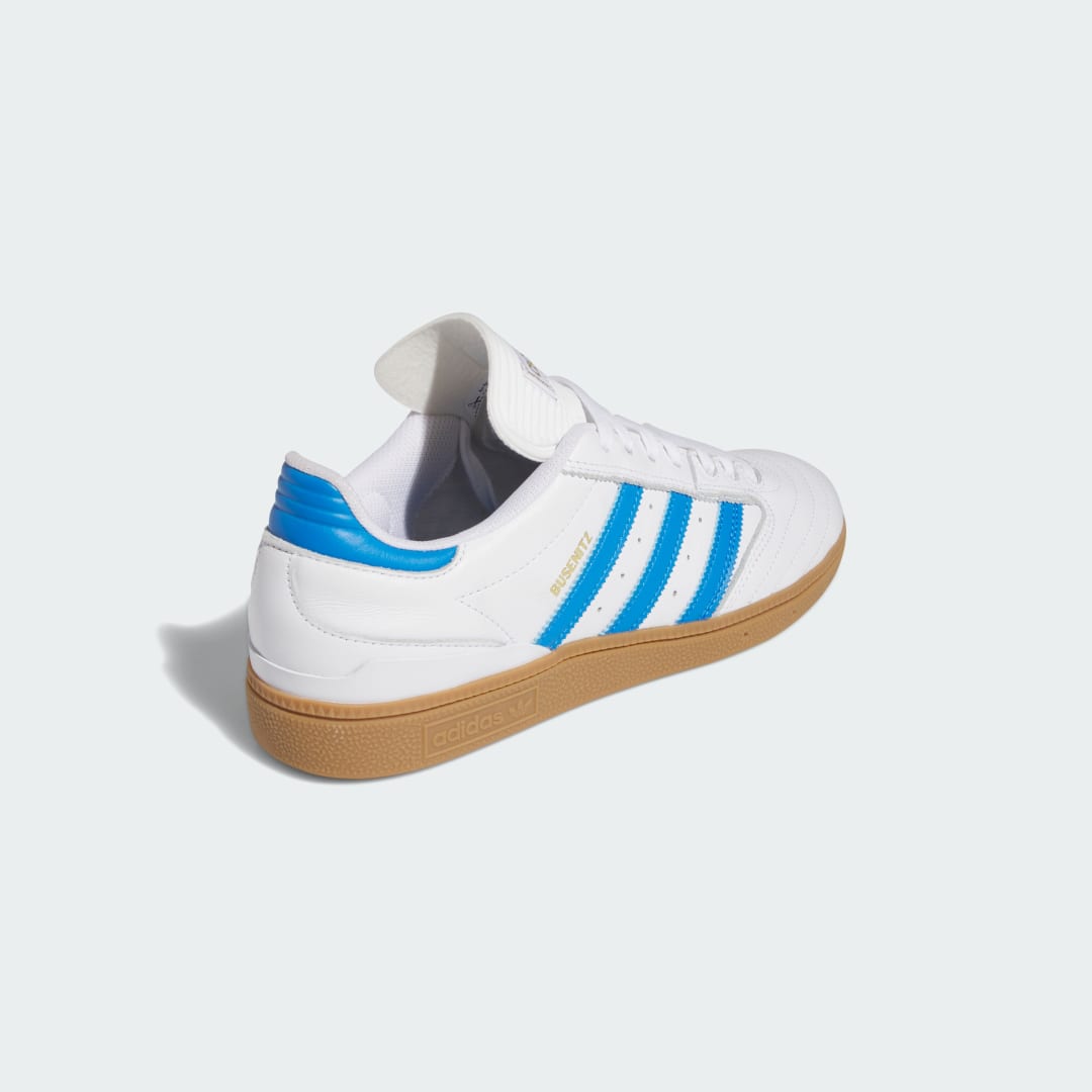 

adidas Tenis Busenitz Unisex, Blanco/azul bird/oro gris