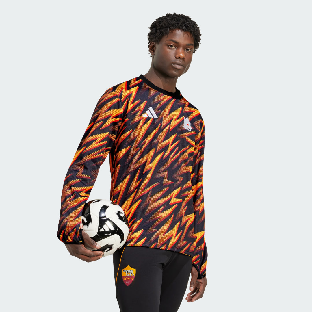 Adidas AS Roma 25 26 Pre-Match Warm Longsleeve