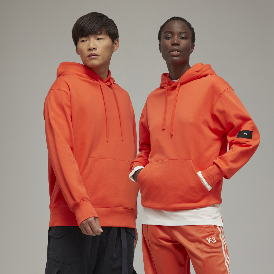 Sweat-shirt à capuche ras-du-cou en coton bio Y-3