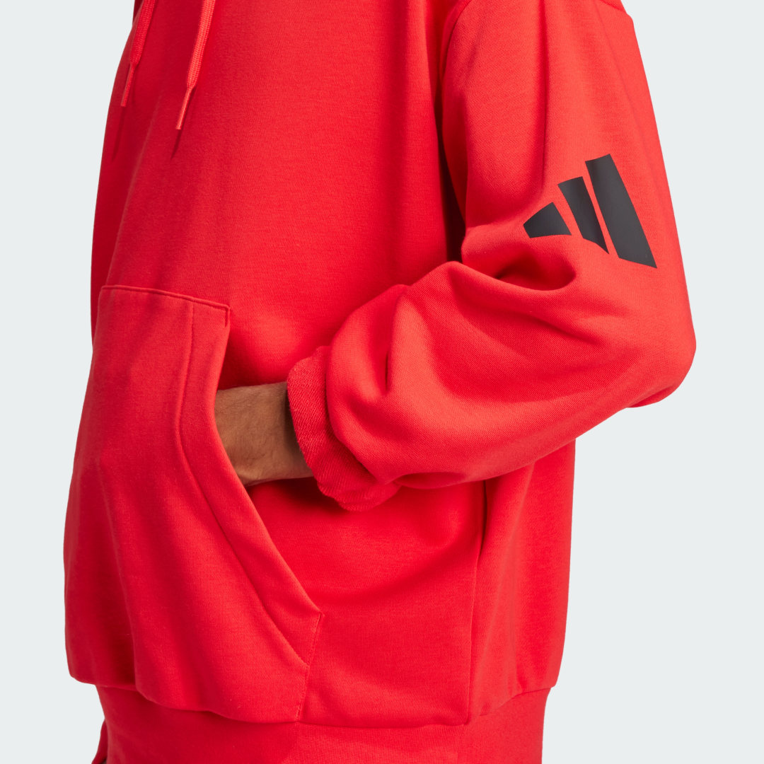 Adidas Essentials Loose-Fit 3 Bar Logo French Terry Hoodie