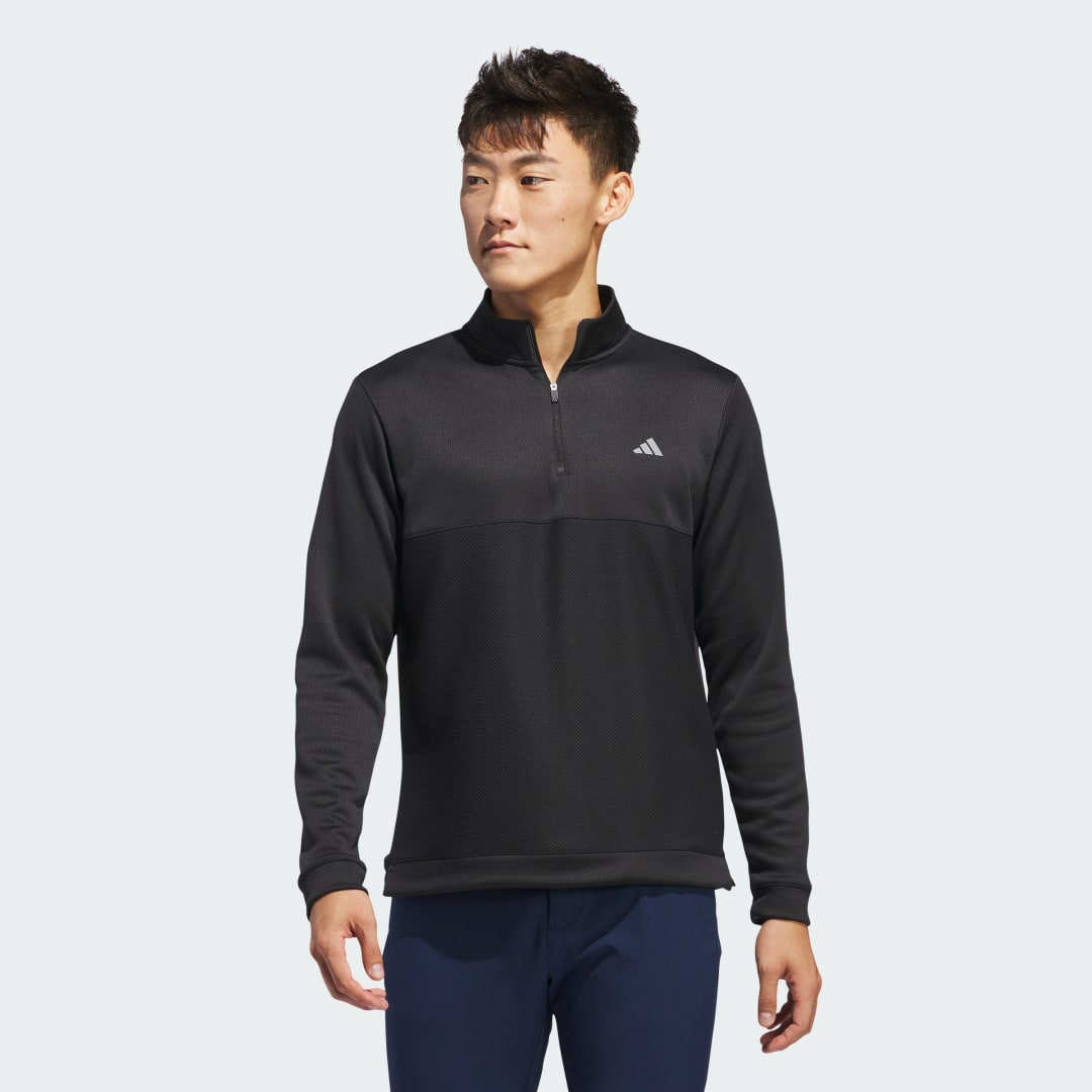 Adidas Ultimate365 Textured Sweater met Korte Rits