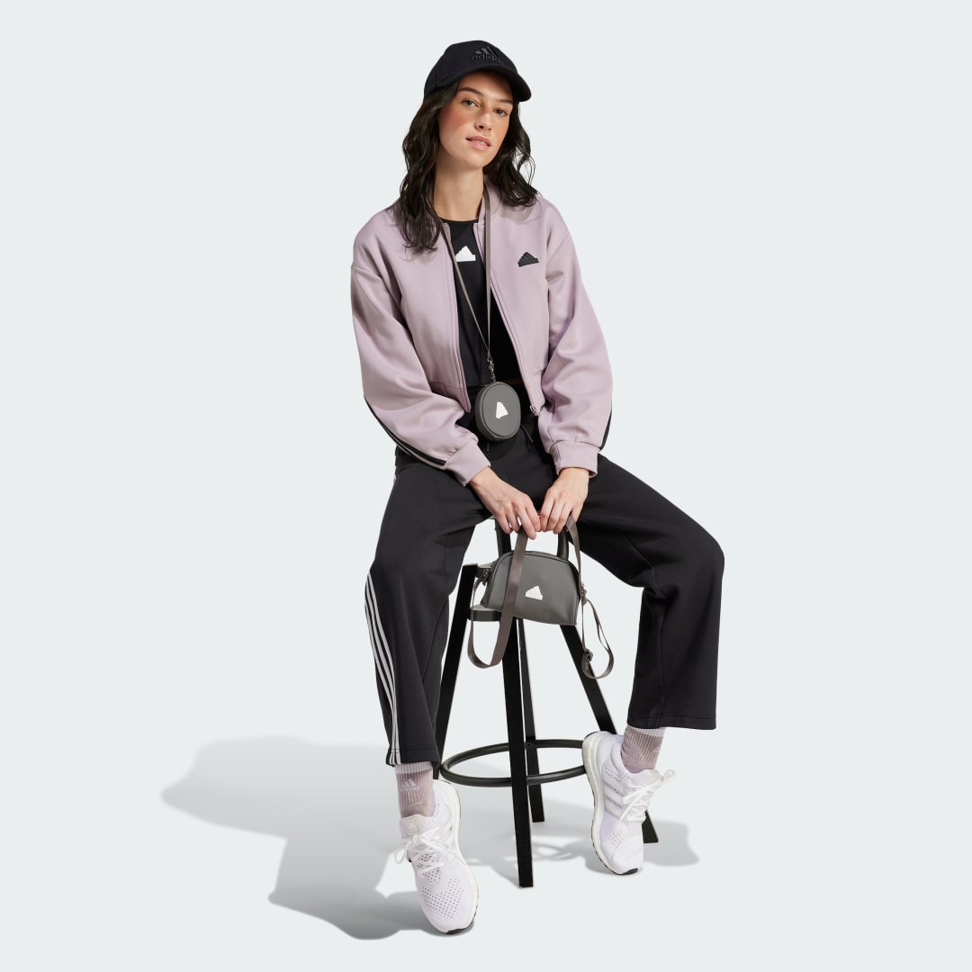 

adidas Chaqueta Bomber Future Icons 3 Rayas Mujer, Negro