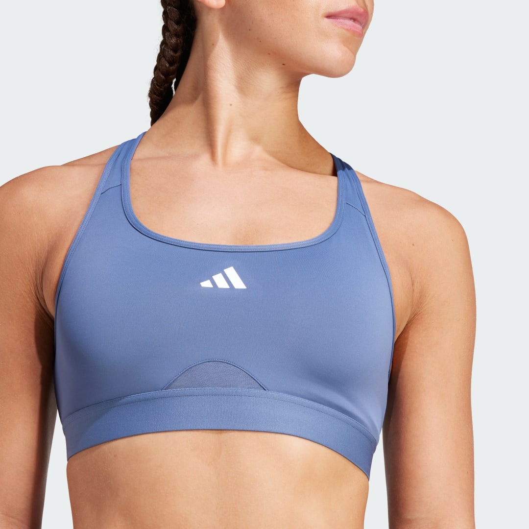 

adidas Top Deportivo Powerreact Training Soporte Medio Mujer, Preloved ink