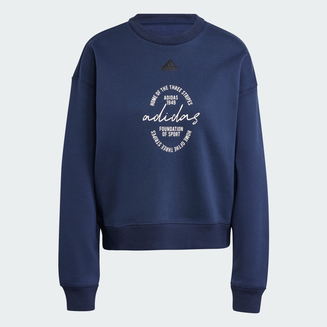Sweat-shirt ample molleton imprimé graphique signature