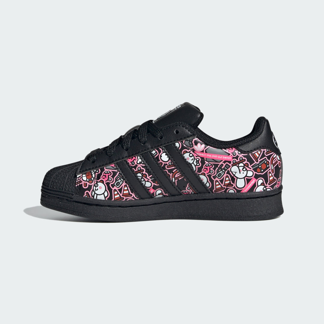 

adidas Tenis Superstar Adidas Originals x James Jarvis Kids Niño, Negro/negro/blanco